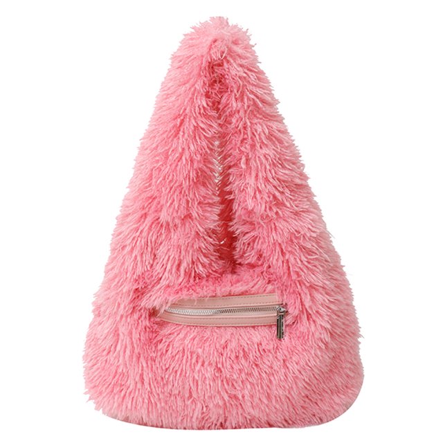 Bolso Felpa para Axilas Hobo Peludo Y Esponjoso Con Difuso Mujer