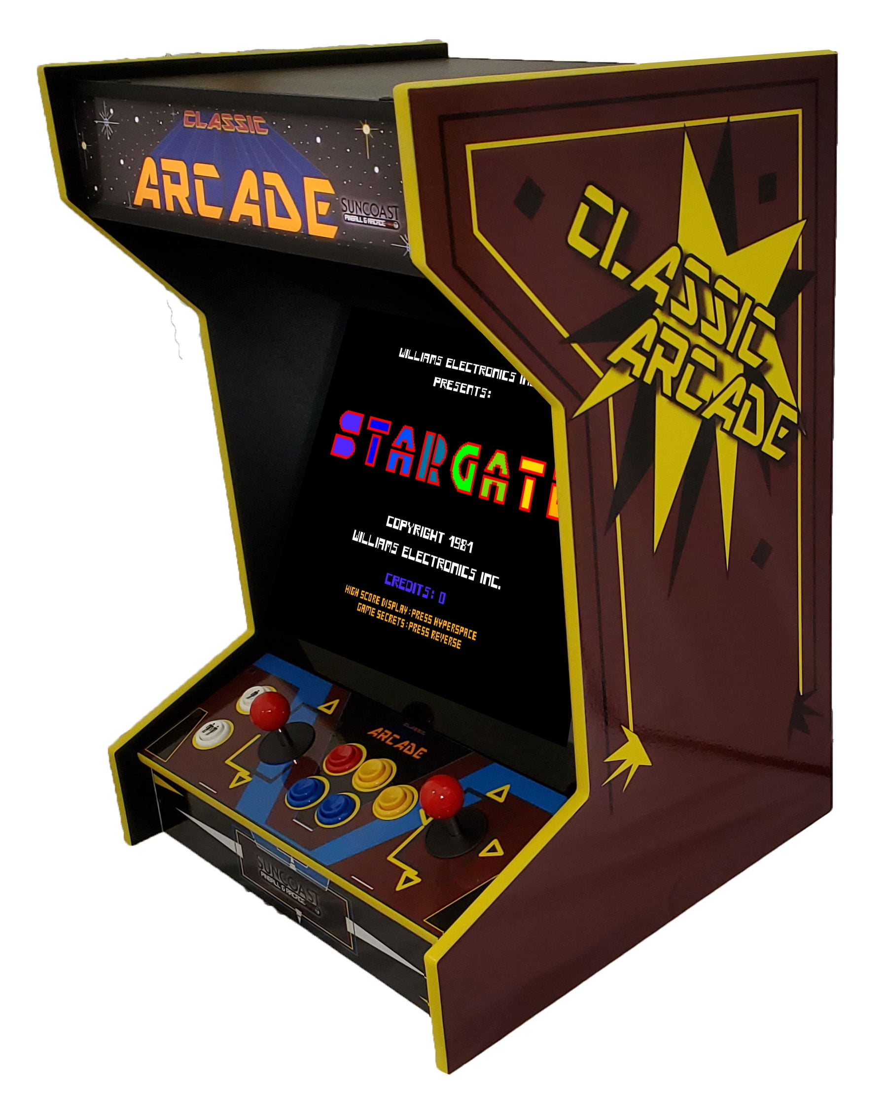 Buy Suncoast Arcade Classic Tabletop Arcade Machine With 19 Retro Horizontal Games Online at