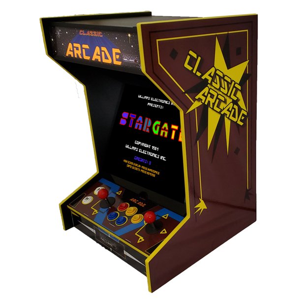 Suncoast ArcadeClassic Tabletop Arcade Machine With 19 Retro Horizontal Games