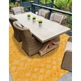 thumbnail image 5 of Unique Loom Outdoor Trellis Textured Collection Area Rug - Osage (6' x 9' Rectangle Yellow), 5 of 8