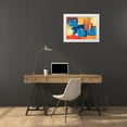 thumbnail image 3 of Lovell, Kathrine 24x19 White Modern Wood Framed Museum Art Print Titled - Blue Cups and Pot, 3 of 4