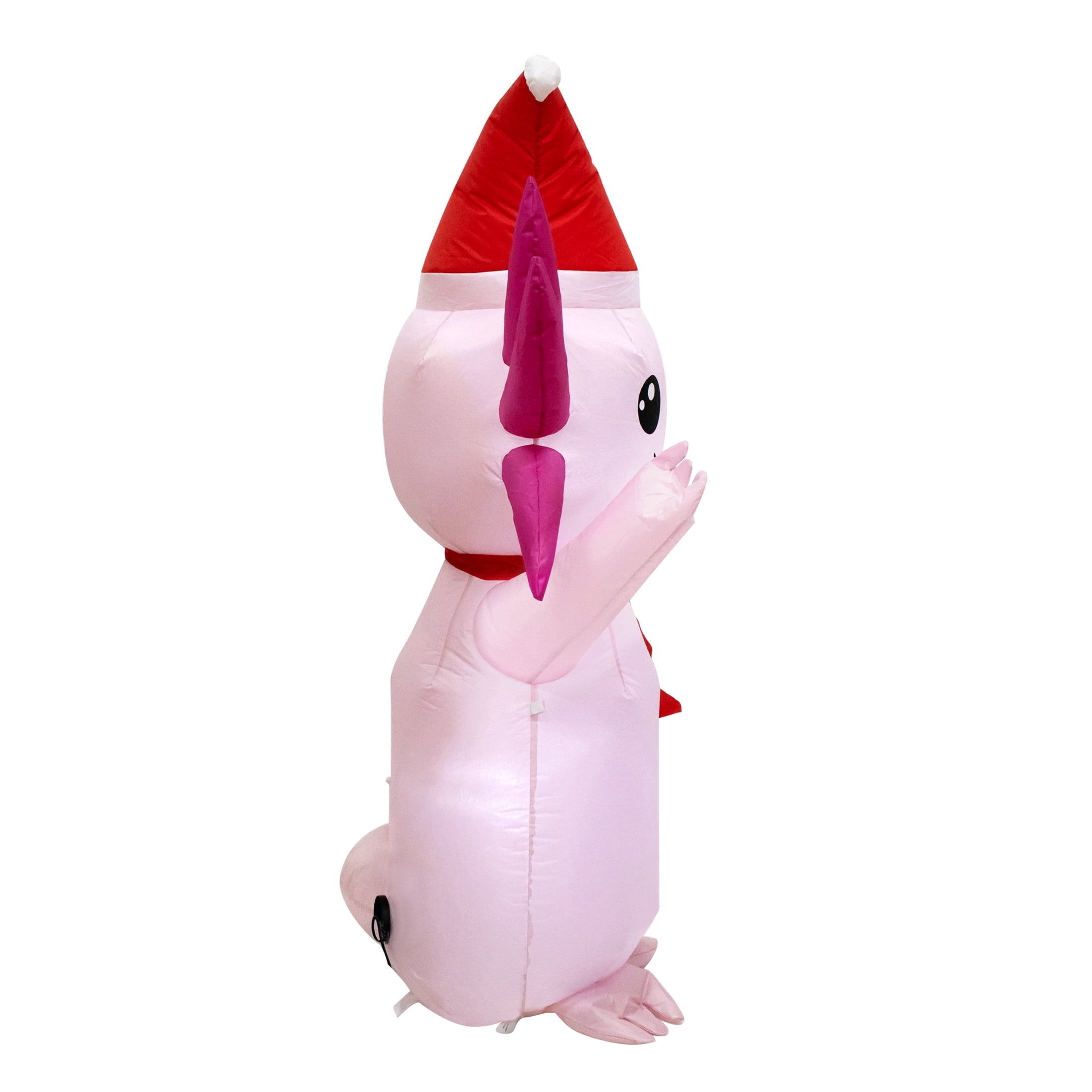 Pink and Red Axolotl Christmas Airblown Yard Inflatable, 4', by Holiday Time