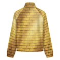 thumbnail image 6 of Jackets for Women Winter Coat Jackets Flannel Stand Collar Jacket(Yellow Brick Stone Wall Sunlight,Size:S-4XL), 6 of 7