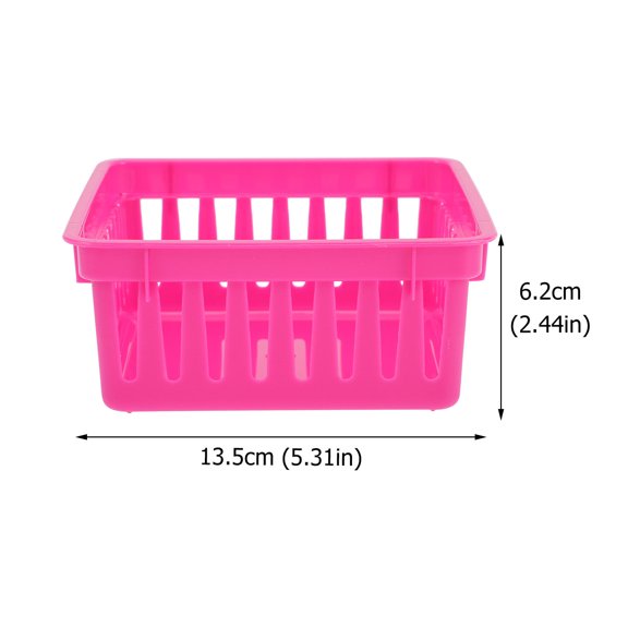 HAMPPLIES 24Pcs Small Plastic Storage Baskets Assorted Colors for Versatile Organizing Use