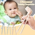 thumbnail image 5 of Dinosaur Training Chopsticks, Happon 3 Pcs Chopsticks for Kids, Reusable Chopsticks Learning Chopstick Helper, Blue+Pink+Green, 5 of 8