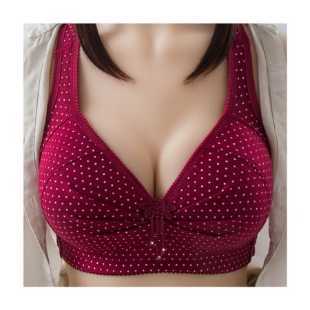 

Women s Seamless Bra Large Size Wireless Comfort Lifting Underwear Comfortable Breathable Bra Wine Red 40/90 (BC Cup)