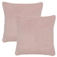 thumbnail image 2 of Safavieh Flayn 20" x 20" Contemporary Faux Fur Decorative Pillows, Pink (Set of 2), 2 of 4