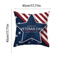 thumbnail image 3 of Patriotic 4th Of July Pillow Covers USA Flag Bald Raptor Polyester Cushion Cases For Sofa Home Decor, 3 of 6