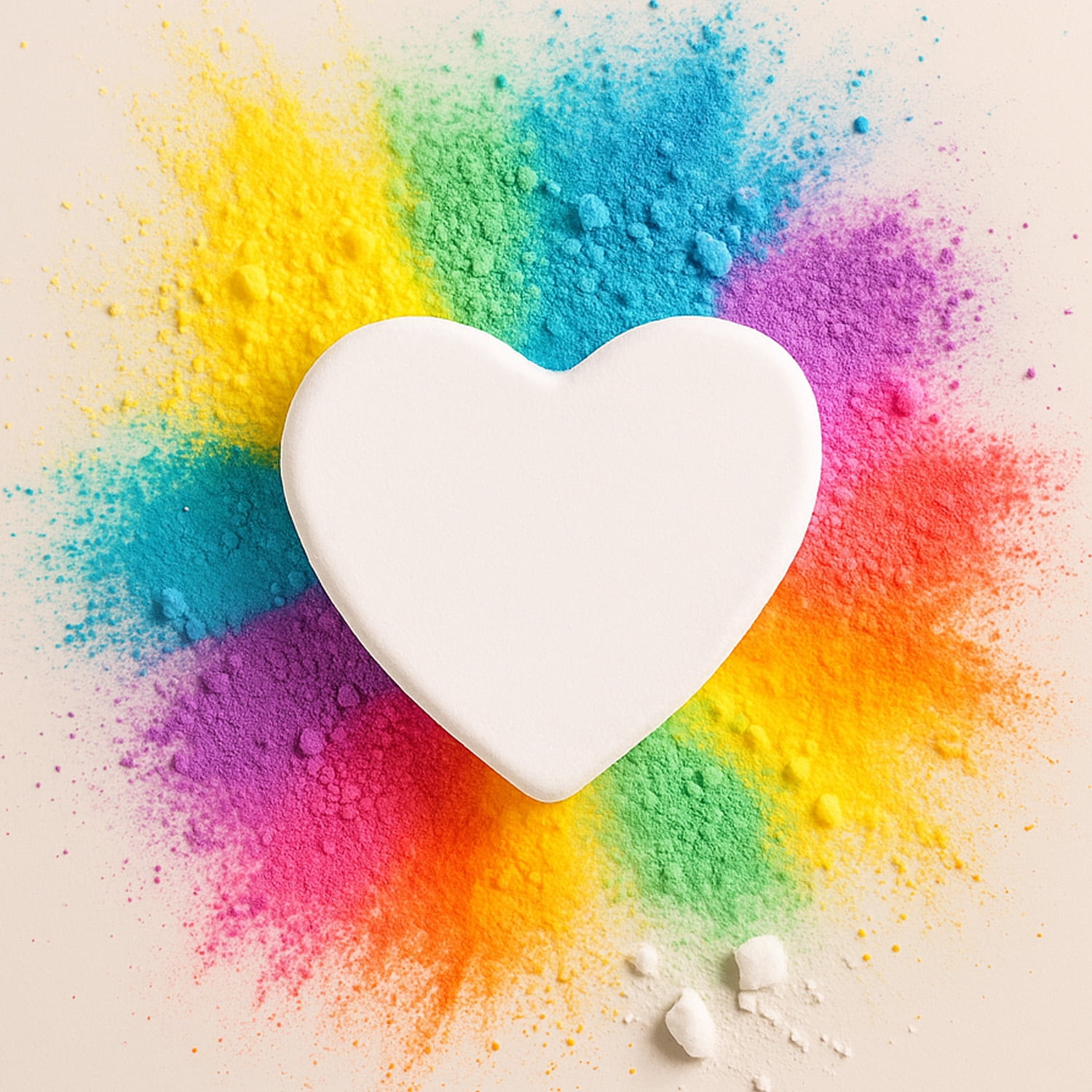 Body & Earth Rainbow Bath Bomb Heart