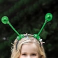 thumbnail image 6 of QccHieUs Alien Headband Adorable with Chunky Glitter Balls Dress up Hair Accessories Hair Green, 6 of 9