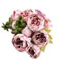thumbnail image 2 of 13 cabezas de flores de peonía artificial ramo de novia simulación de boda peonías flor falsa vívida Kearding JJ16911-03, 2 of 4