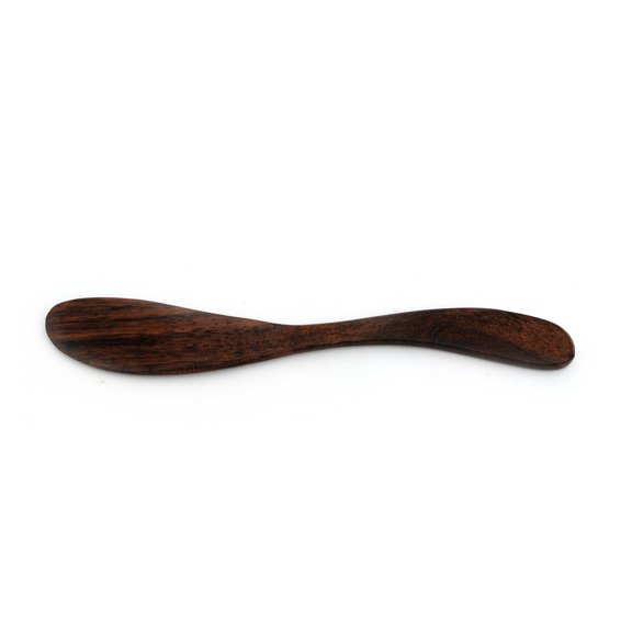 Handcrafted Natural Wooden Butter Cream Knife Spreader Spatula Scraper - Dark Brown