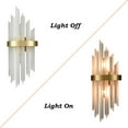 thumbnail image 6 of Modern Gold Wall Sconces 2-Light Frosted Glass Wall Light 2 Pack, 6 of 6