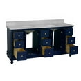 thumbnail image 4 of Bella 72" Double Bathroom Vanity with Royal Blue Cabinet and Carrara Marble Top, 4 of 6