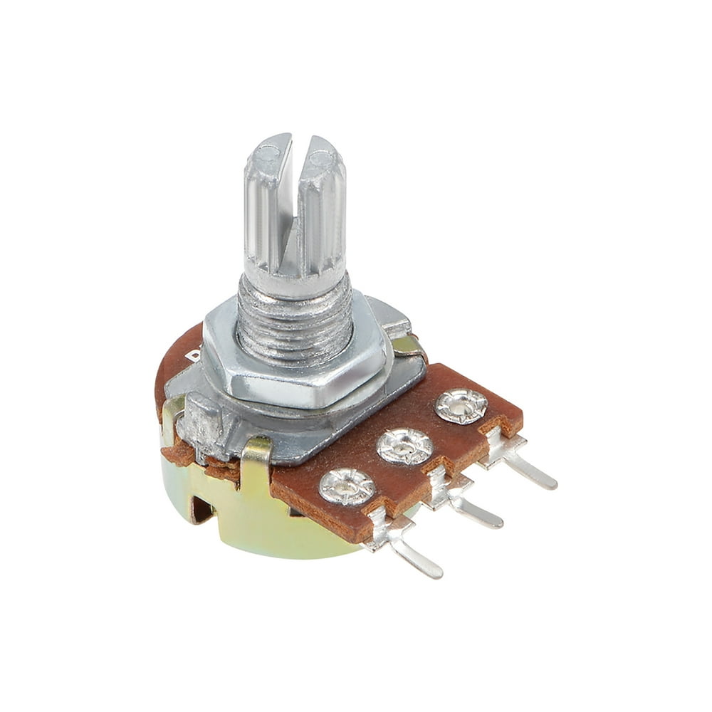 500K Ohm Linear Taper Potentiometer B500K Knurled Shaft 3 Terminals