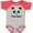 Baseball Heather and Red, variant on Inktastic First Birthday Panda 1 Year Old Girl Girls Baby Bodysuit