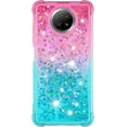 thumbnail image 2 of for Xiaomi Redmi Note 9 5G Case, Creativity Clear Quicksand Glitter Flowing Liquid Floating Soft TPU Case w/Stand Bling Diamond Sparkle Phone Cover for Xiaomi Redmi Note 9 5G JB Powder Blue, 2 of 14
