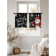 thumbnail image 3 of Sheer Curtains 45 Inches Long, Xmas Winter Snowflake Classic Black Light Filtering Window Curtains for Living Room, Christmas Snowman Rod Pocket Voile Sheer Curtain Drapes, 52"W x 45"L, 2 Panels, 3 of 9
