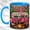 Blue, variant on Pink Trailer Coffee Mug, Glam Camping Mug, Ceramic 11 oz