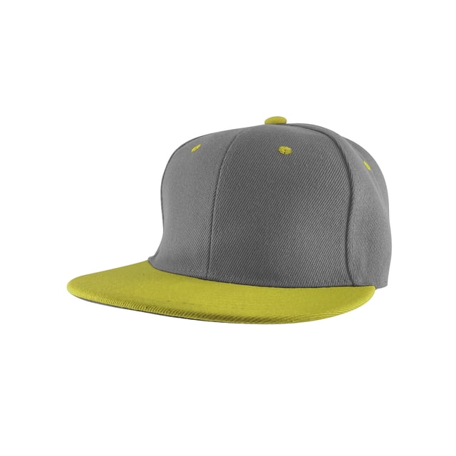Top Headwear Casquette Snapback Ajustable - Gris/jaune