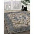 thumbnail image 2 of Ahgly Company Indoor Square Mid-Century Modern Carbon Gray Oriental Area Rugs, 3' Square, 2 of 6