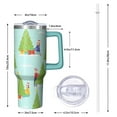 thumbnail image 2 of 40 Oz Holiday Reindeer Plaid Tumbler With Handle, Xmas Coffee Travel Mug Cup, Christmas Gift, 2 of 4