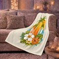 thumbnail image 6 of Surfboards with Hibiscus and Palm Sunrise, Bright Island Style for Beach Lovers, Teal Wave Tropical Scene and Birthday Gift, Cozy Flannel Blanket for Bedroom and Sunroom, Coastal Home Decor, 6 of 9