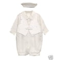 thumbnail image 2 of Baby Boy & Toddler Baptism Christening Romper Gown Suit Outfits white size:0-30M, 2 of 3