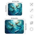thumbnail image 3 of Dish Drying Mat Kitchen Pad Large Counter Absorbent Dish Mats Drainer Beautiful Mermaids, 3 of 8