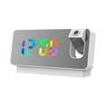 thumbnail image 1 of Reloj Despertador digital Sunnimix Espejo grande Pantalla LED Blanco, 1 of 8