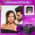 thumbnail image 6 of Eternal Rose with Necklace Earrings Set Birthday Gifts for Women Mom Preserved Real Flowers Mothers Day Valentines Day Gifts Anniversary Jewelry Sets for Women Grandma Wife Girlfriend Her (Purple), 6 of 9
