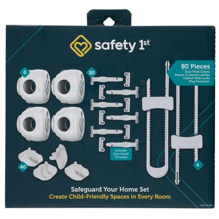 Safety 1st Home Safeguarding Set (80 Pieces), White, Toddler