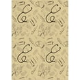 thumbnail image 1 of Ahgly Company Machine Washable Indoor Rectangle Transitional Brass Green Area Rugs, 7' x 9', 1 of 7