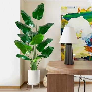 WFUN 4 Feet Artificial Plant Fake Tropical Palm Tree for Home Office Wedding Valenine Decor