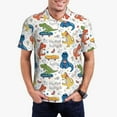 thumbnail image 5 of Wukai Dinosaur (2) Men’s Polo Shirts,Quick-Dry Athletic Shirt,Classic Fit Shirts-Medium, 5 of 8