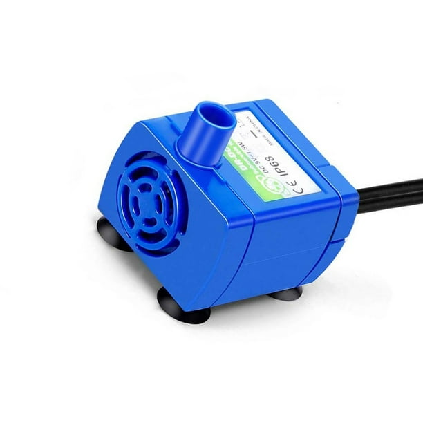 Fuente de agua para mascotas Greeniant bomba adaptador de corriente impermeable con luz LED 10x7 cm