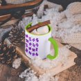 thumbnail image 5 of 3dRose, Pretty Purple Butterfly Print, 15oz Two-Tone Green Mug, 5 of 7