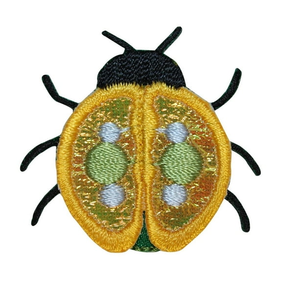 ID 1601B Japanese Beetle Patch Ladybug Garden Insect Embroidered IronOn Applique