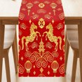 thumbnail image 4 of Chinese New Year 2026 Table Runner, 47x13 Inch Linen Decor for Dining Table, Family Gatherings, Holiday Celebrations – Vibrant Color, Machine Washable, 4 of 6