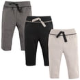 thumbnail image 1 of Hudson Baby Pantalones Y Mallas Unisex De Algodón Para Bebé, Color Negro Y Gris, 3-6 Meses, 1 of 1