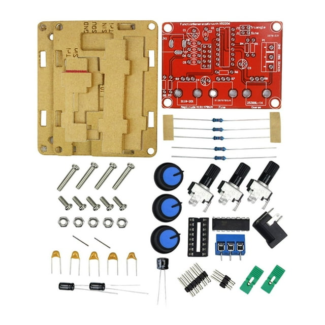 segolike Générateur de Fonctions Haute Précision, Amplitude de Fréquence Réglable 1 Hz-1 MHz pour Professionnels Passionnés d'Électronique Kit Bricolage avec Boîtier