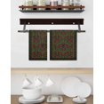 thumbnail image 3 of Vintage Red Roses Kitchen Dish Towels for Drying Dishes Set of 4, Abstract Art Floral Green Leaves Waffle Weave Microfiber Hand Tea Bathroom Towels Quick Dry & Absorbent Towel 15.7x23.6, 3 of 7