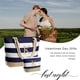 thumbnail image 5 of Bolsa de playa YOOLIFE Initial K azul para mujer, regalo de Navidad, 5 of 7