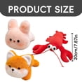 thumbnail image 3 of Magnetic Plush Fox Car Decor, Funny Car Magnets, 20 cm Soft Animal Cute Fridge, 3D Kawaii Stuffed Animal Ornament, Magnetic Home Decoration for Dashboard, Side Mirror, Refrigerator, 3 of 5