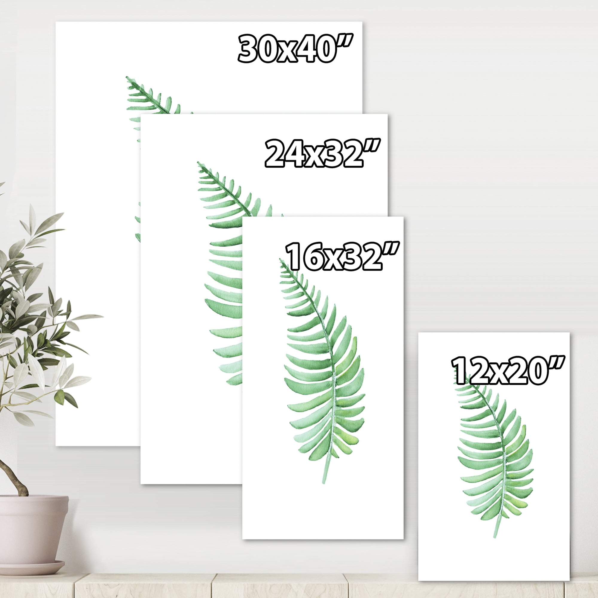Designart ' Close Up Of Tropical Leaf Of Monstera III ' Farmhouse Canvas Wall Art Print
