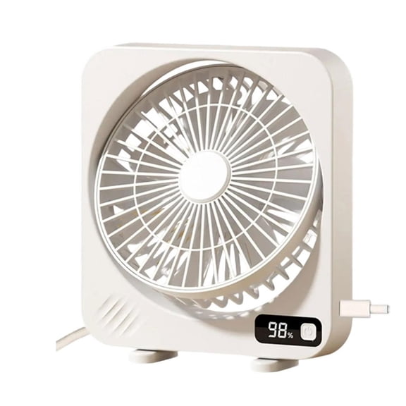 Necvior 1200mAh Cordless Table Fan Student Dormitory Fan Lightweight 1200mAh Battery Cooling Fan for Home Office Or Travel