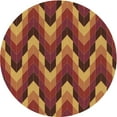 thumbnail image 1 of Ahgly Company Machine Washable Indoor Round Transitional Tomato Red Area Rugs, 6' Round, 1 of 7