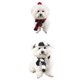 thumbnail image 4 of juego de disfraz de invierno para mascotas, bufanda y gorro a rayas para perros y gatos, talla L (blanco y negro)., 4 of 6