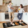 thumbnail image 2 of Halloween Kitchen Rug Set of 2, Non Pumpkin Spooky Mats with Anti Fatigue Comfort, Washable Halloween Decor Rugs for Sink Laundry Office, Farmhouse Holiday Floor Mats 15.8x23.6+15.8x43.3 Inches, 2 of 6