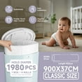 thumbnail image 6 of KeenEcho Diaper Pail Refill Bags (4 Pack) - Recycled Ocean Plastic - for Mini/Classic/Plus Diaper Pails, Holds Up to 1200/1980/2320 Newborn Diapers - Fresh Scent & Odor Control for Baby Parents, 6 of 9